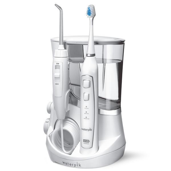 Waterpik Complete Care 5.0 - White & Chrome Water Flosser Toothbrush