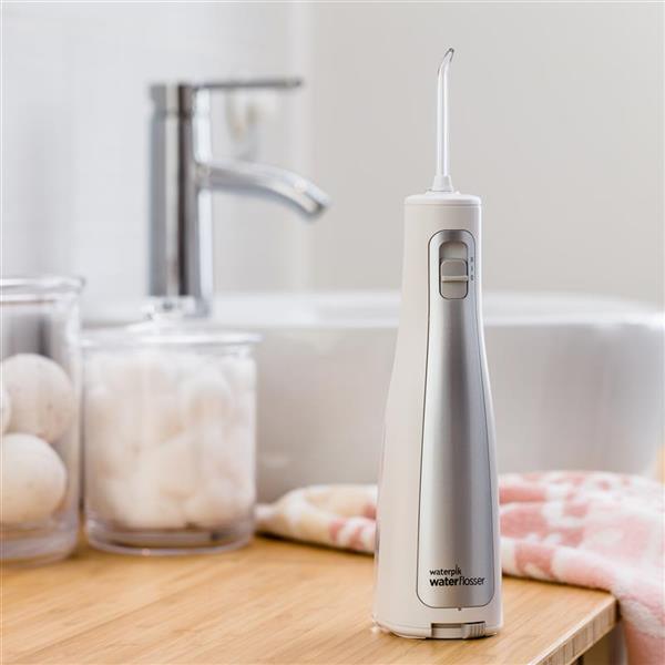 White Cordless Freedom Water Flosser WF-03 In Bathroom