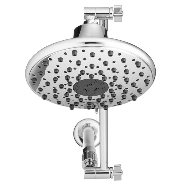 Front View of ASD-833 Rain Shower Head with Adjustable Bracket